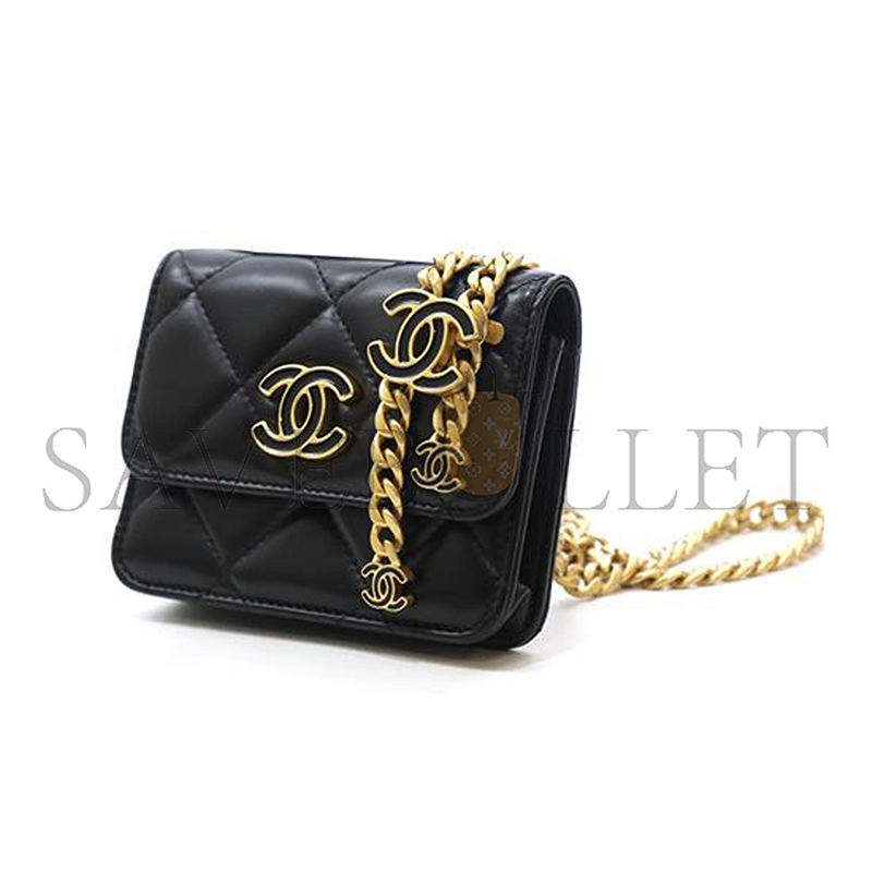 CHANEL CC MINI CHAIN FLAP CROSSBODY WAIST BAG AP2637 (12.5*9*3cm)